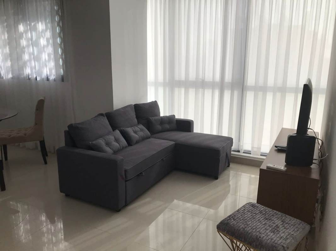 Compact kitchen with granite countertops, stainless appliances at PH Quartier Quartz Obarrio Panama City