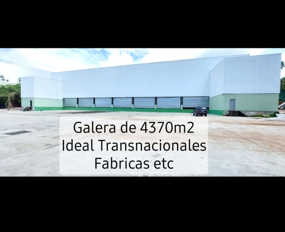 Large container-friendly warehouse frontage with multiple delivery bays at Mega Galeras industrial park Panama City