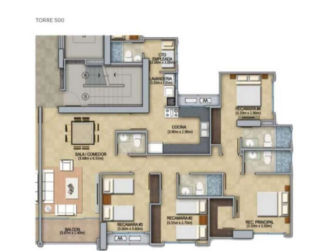 Bedroom with window, closet and contemporary design at Kings Park Condado del Rey Panama