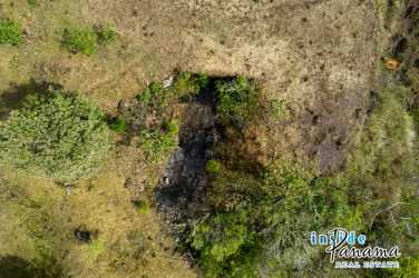 Aerial showing hillside lot with mixed vegetation in Boquete Chiriquí Panama