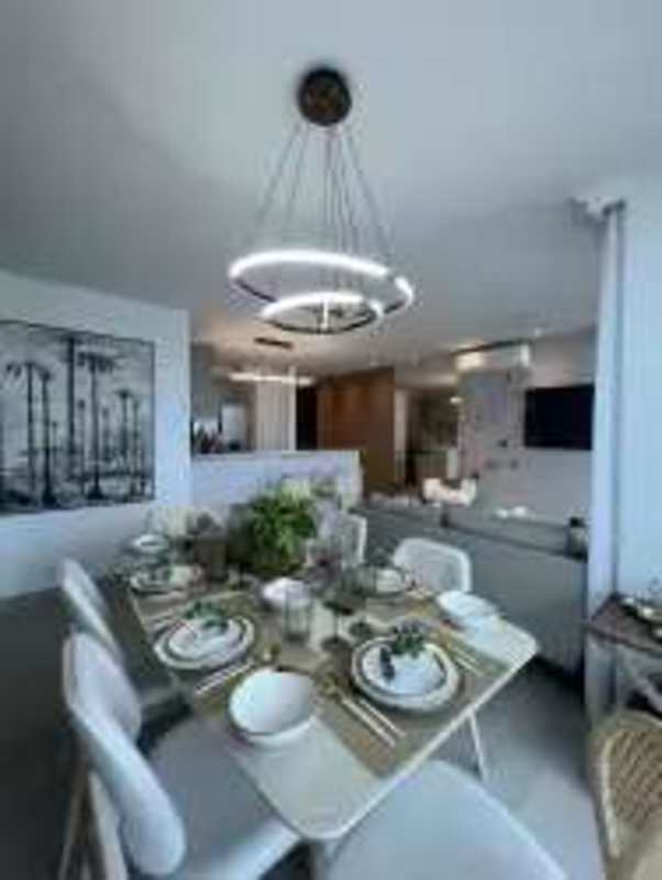 Bedroom with panoramic window, neutral tones, built-in closet in Edison Gardens Panama City