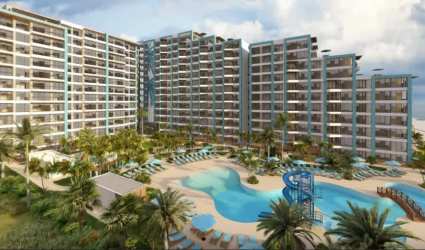 Modern condos and resort style pools at Margaritaville Beach Resort Playa Caracol Panama