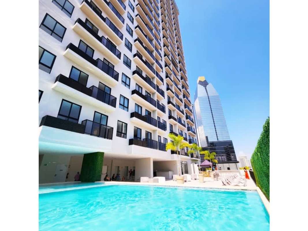 Fully equipped gym with city view at PH The Gray Obarrio Panama City