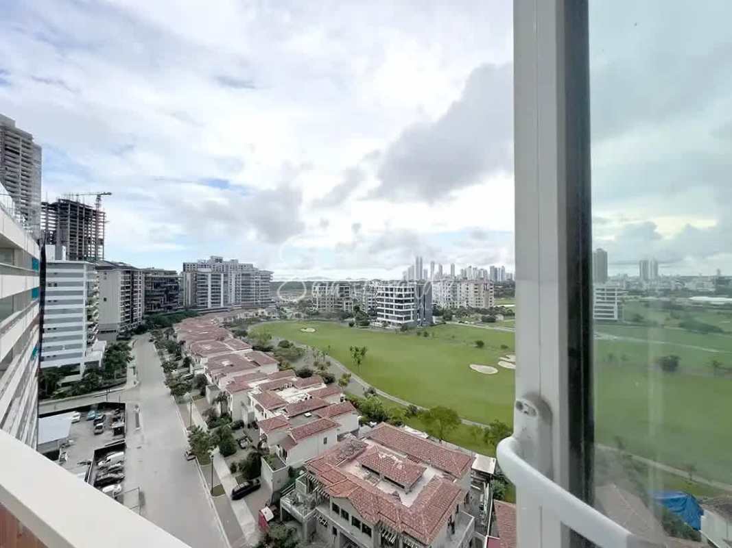 Unfinished duplex penthouse with high ceilings large windows golf views PH Signature Santa Maria Panama