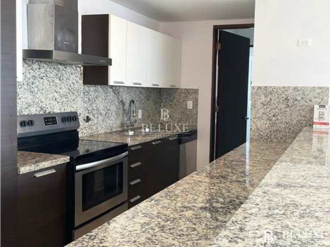 Kitchen with granite countertops stainless appliances PH Oceanaire Punta Pacifica Panama City