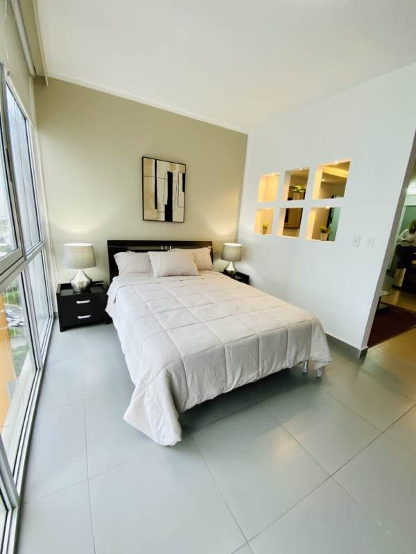Interior studio apartment with city views, modern furnishings, in PH Colores de Bella Vista Panama City