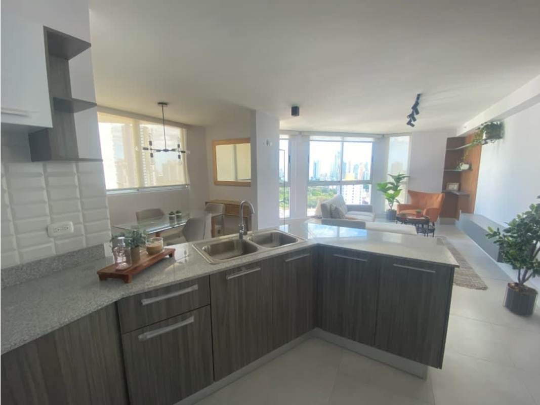 Contemporary kitchen with granite countertops in PH Buonavista Carrasquilla Panama City