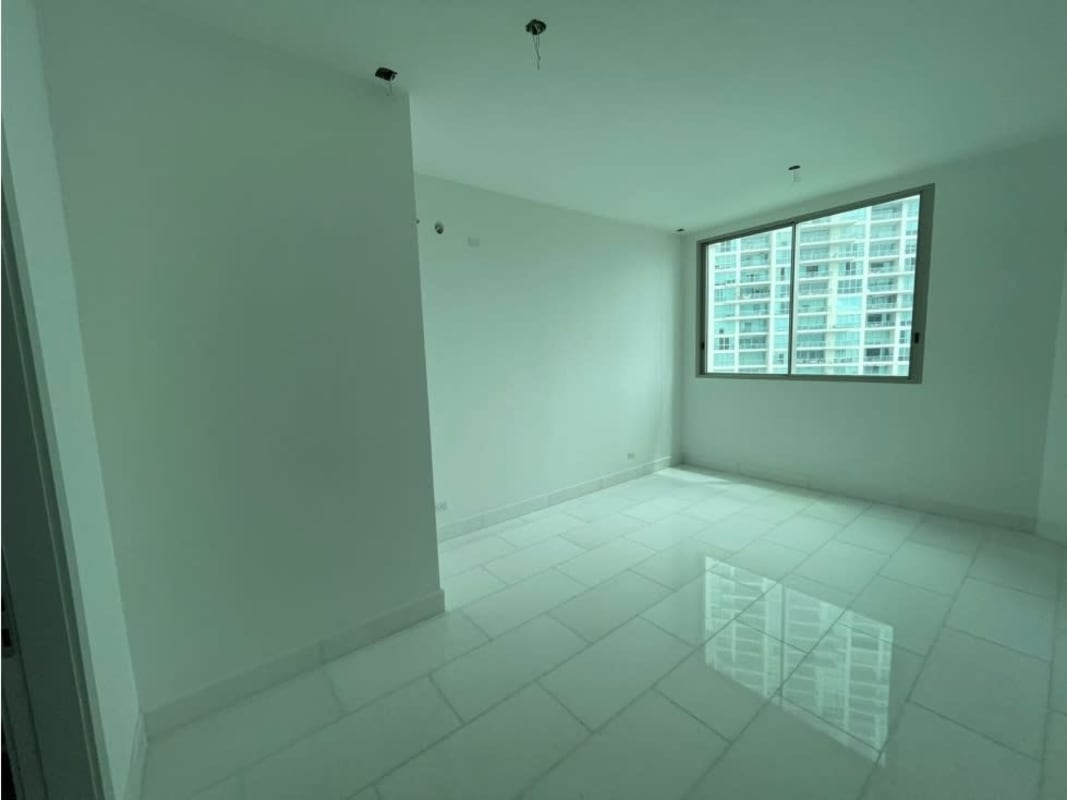 Luxury master bath with glass shower, double sinks, and tub at Pacific Point Tower 400 Punta Pacifica