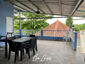 Beach home swimming pool and jacuzzi next to sun deck in Costa Esmeralda San Carlos