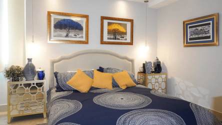 Luxurious master suite with panoramic windows, ocean mountain views Punta Barco Panama