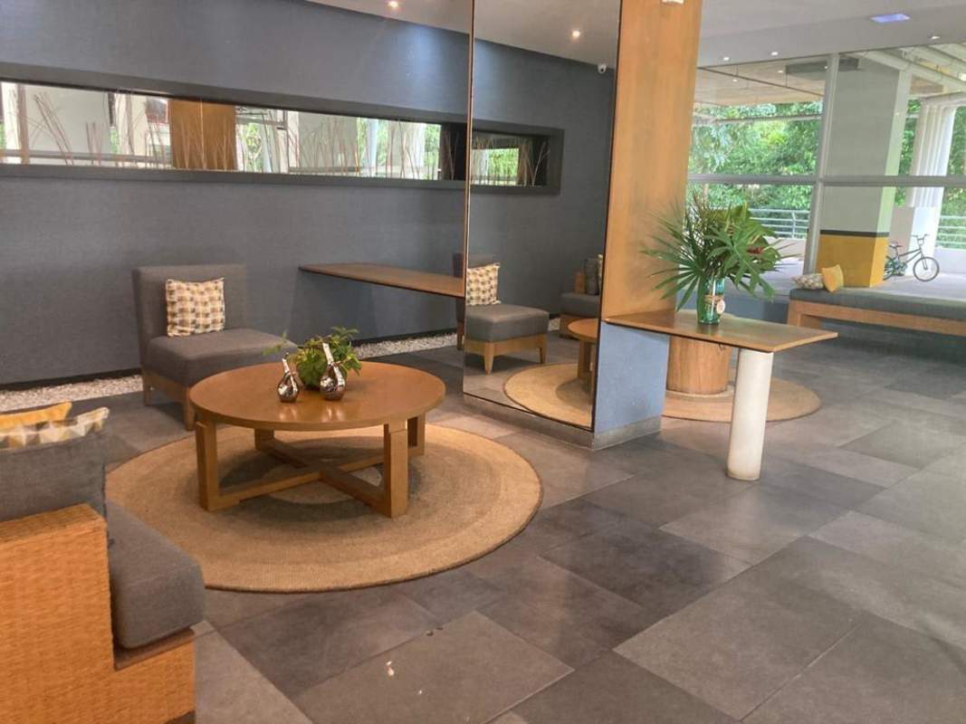 Living room with AC unit, porcelain tiles, access to nature view balcony PH Clayton Park