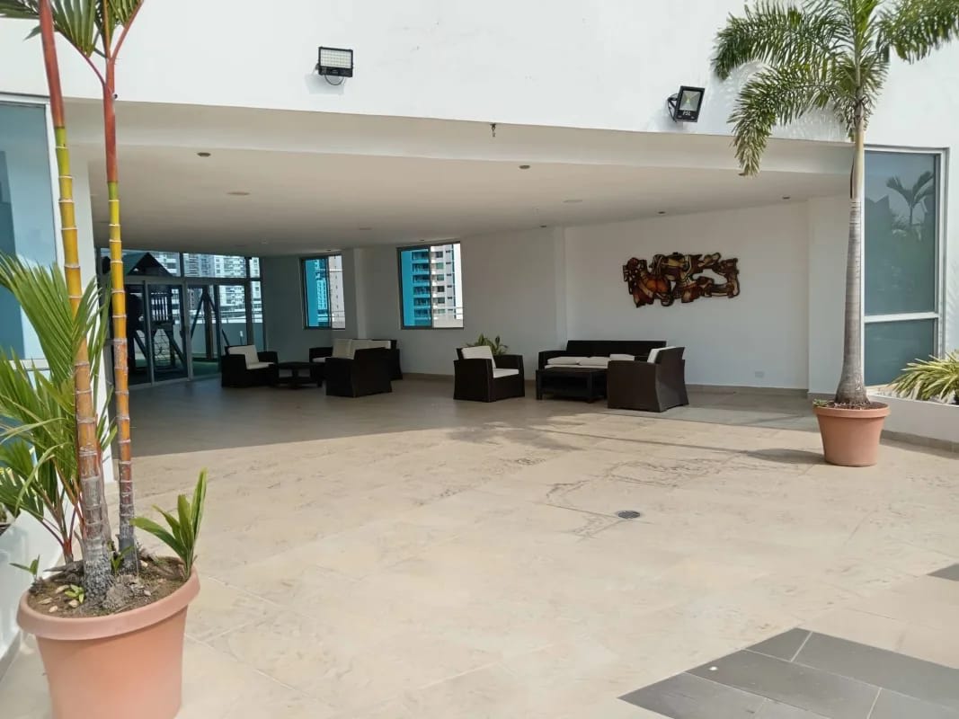 Luxury furnished living and dining with ocean views PH BICSA Tower Calle 50 Panama