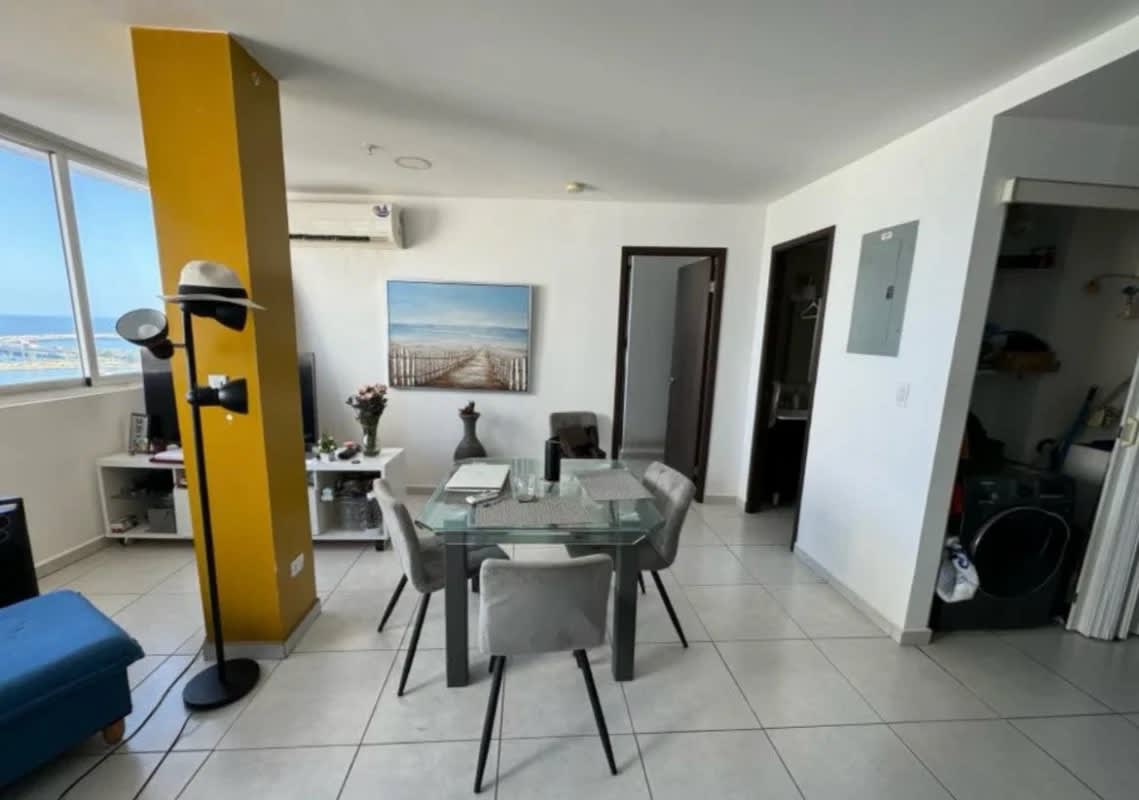 Contemporary kitchen with granite countertops and appliances at PH Bay View Tower Panama