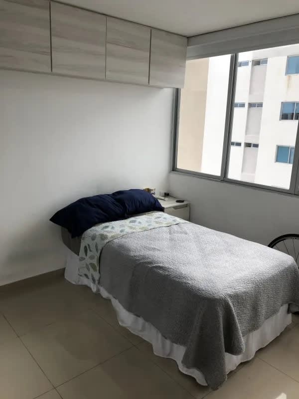 Laundry section with Samsung washer and dryer plus gas water heater in PH Sky Park Panama
