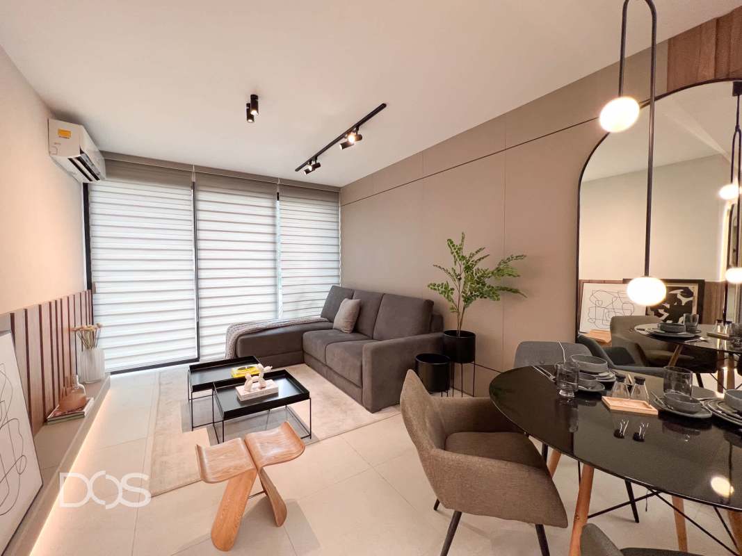 Designer open kitchen quartz countertops breakfast bar modern cabinets Coco del Mar apartment