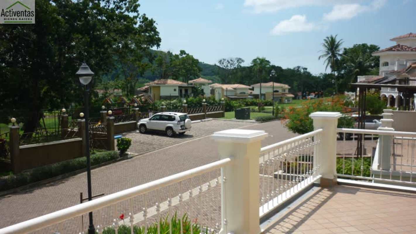 View from balcony overlooking colonial streets and rooftops in Casco Antiguo Panama City