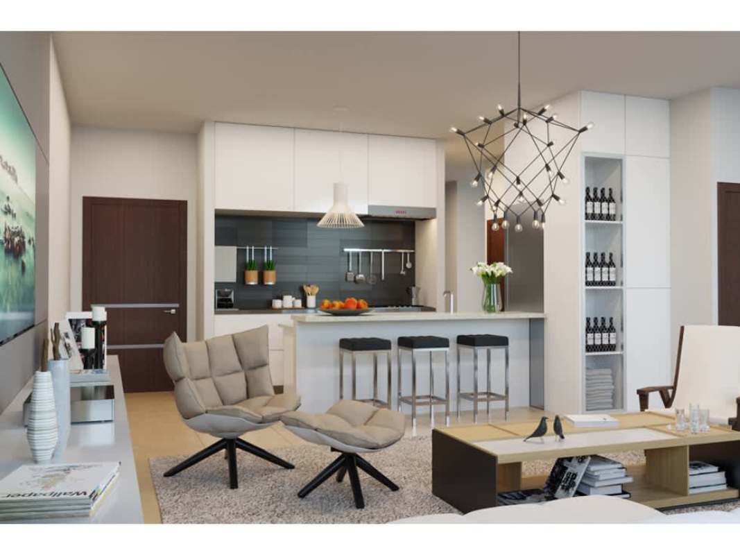 Bright bedroom with city view and large window PH Bonavista Panama