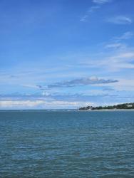 Expansive Pacific Ocean view from elevated buildable lots in Vistamar Resort Panama