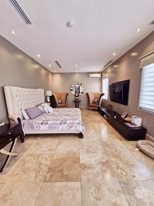 Spacious luxury master bedroom suite with marble floors Santa Maria Panama