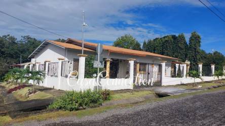 Open kitchen with granite countertops, breakfast bar and cabinets in Dolega Chiriquí Panama