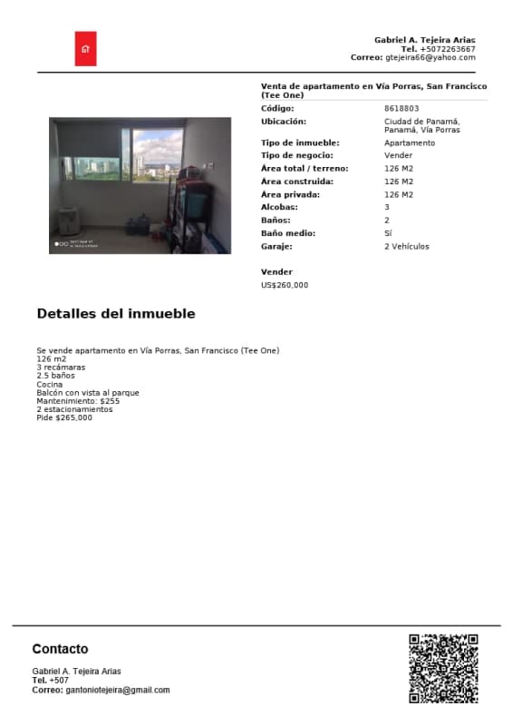 Main gated entrance with security to San Francisco Bay condos in Panama City Panama