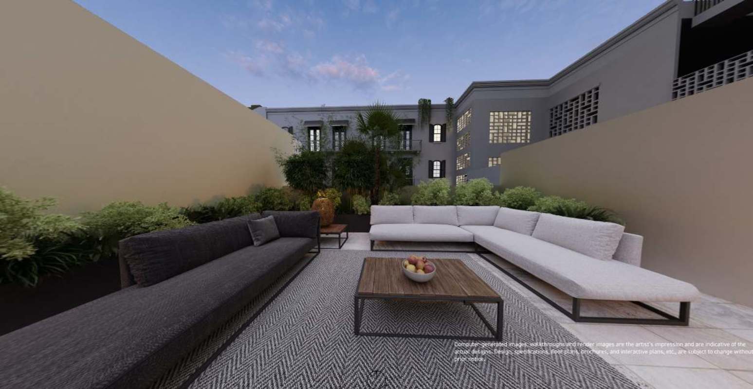 Private balcony terrace with ocean and skyline view Santa Familia Casco Viejo Panama