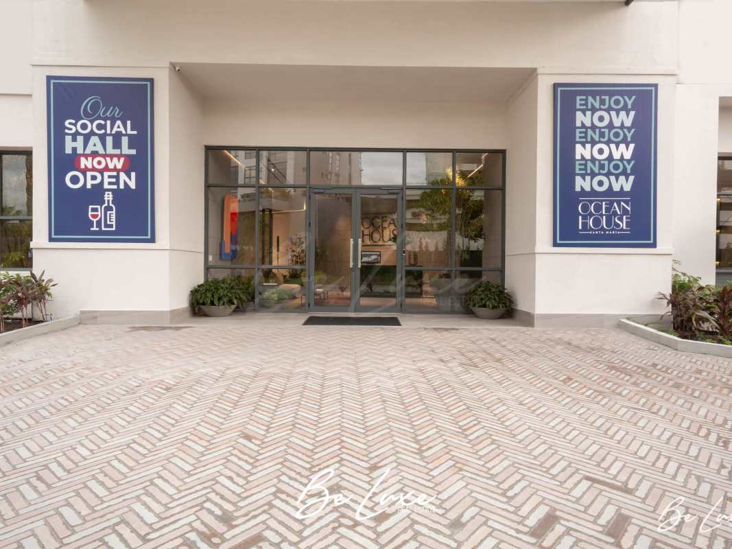Modern bathroom with glass shower, elegant vanity and tile work in PH Ocean House Panama City