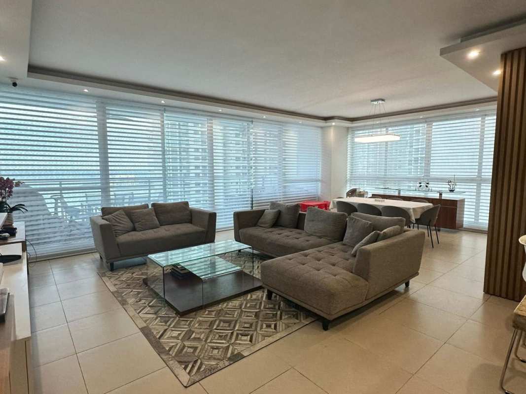 Granite countertop kitchen with stainless appliances, open design in PH Oceanaire Punta Pacifica Panama