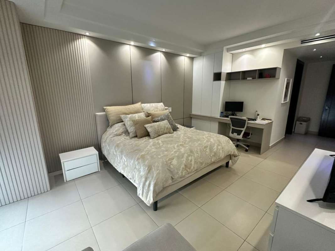 Elegant bathroom with glass shower enclosure PH Oceanaire Panama City