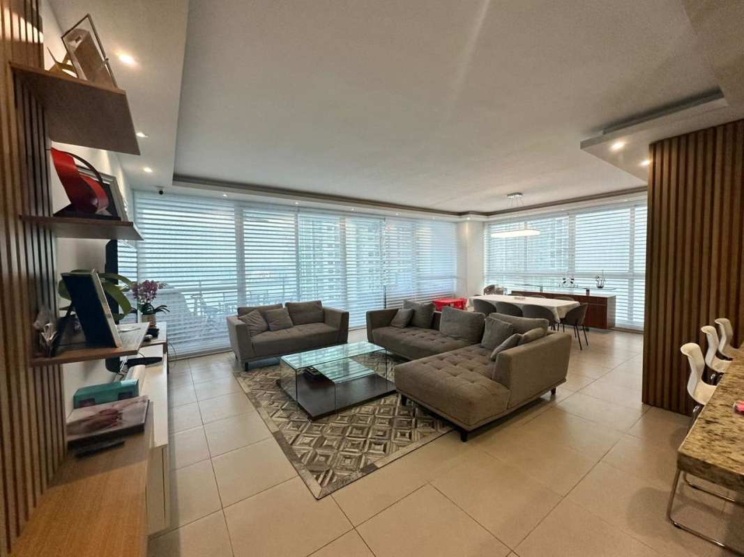 Bathroom with glass shower, granite counters, modern fixtures PH Oceanaire Panama