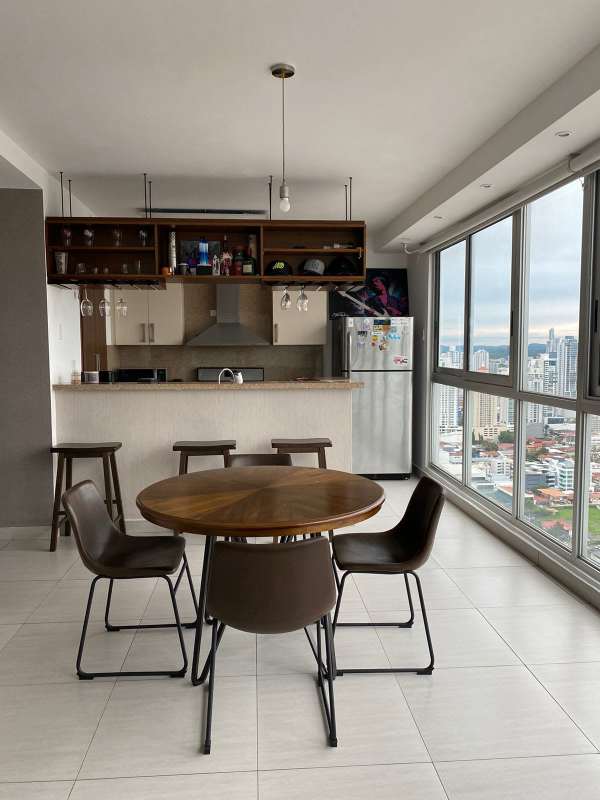 Spacious bedroom with large window ocean view and blackout curtains PH Le Mare Panama