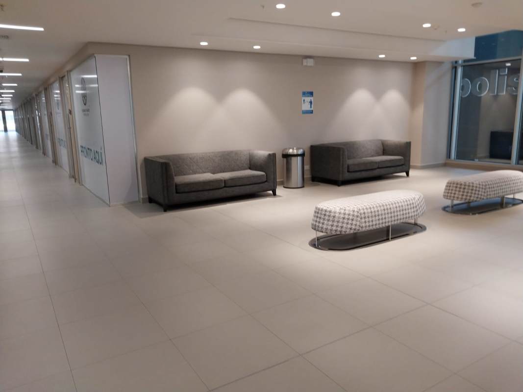 Bright office with panoramic windows overlooking Costa del Este city skyline