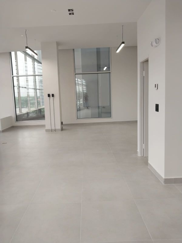 Modern office space with large windows at Town Center Costa del Este Panama City