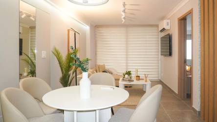 Panoramic Pacific Ocean view from beachfront condo terrace at The Palms El Palmar