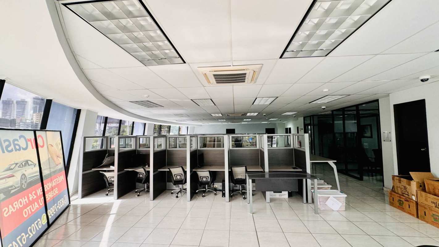 Large open office floorplan with natural light at PH Plaza Edison Panama