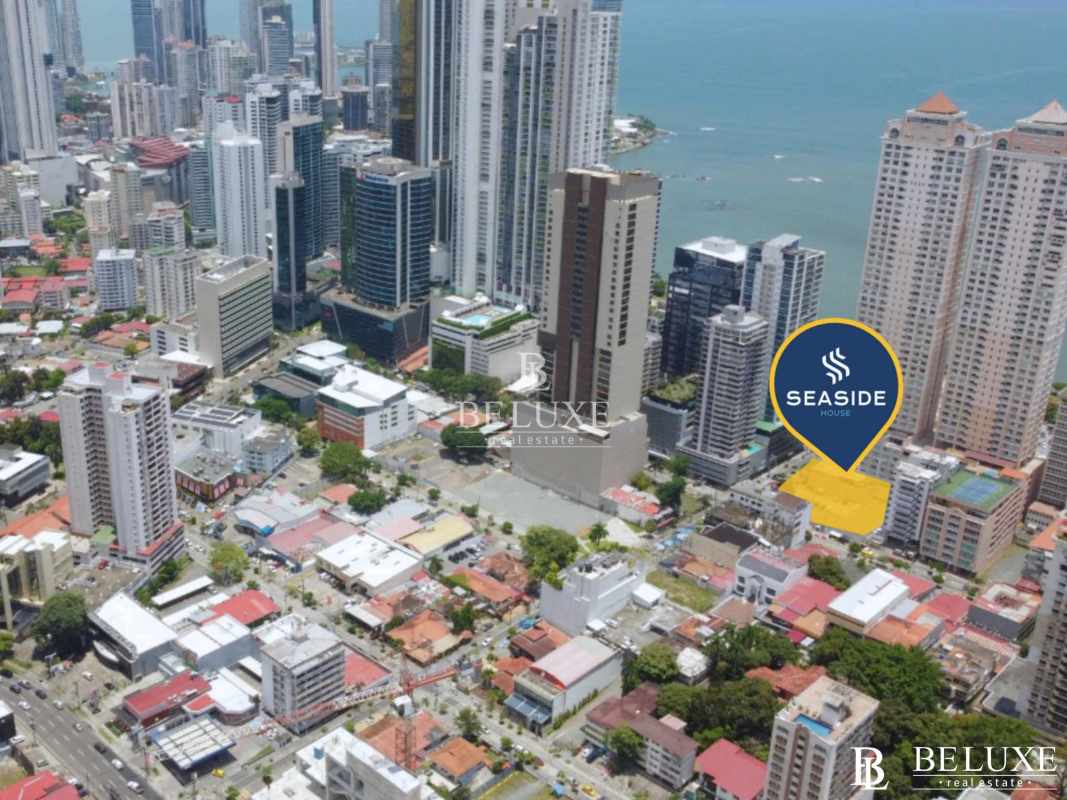 PH Seaside House high-rise tower modern exterior and rooftop pool Panama city