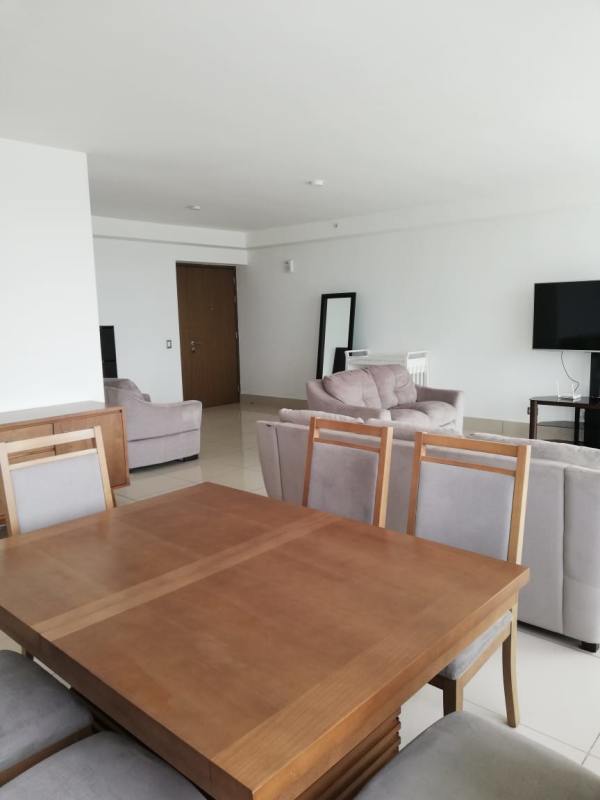 Luxury apartment dining area with modern furniture PH Mirador Costa del Este Panama
