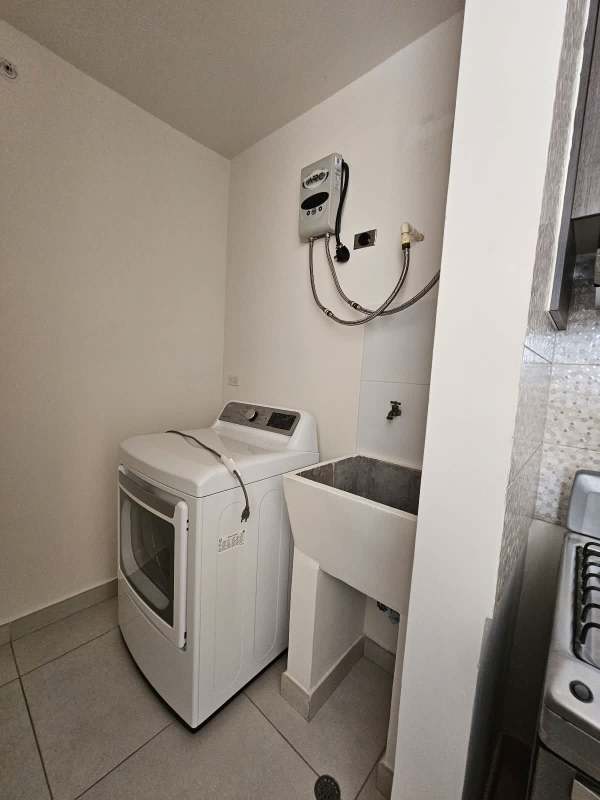 Laundry area with hookups and utility sink new apartment PH Vista Horizonte Panama City