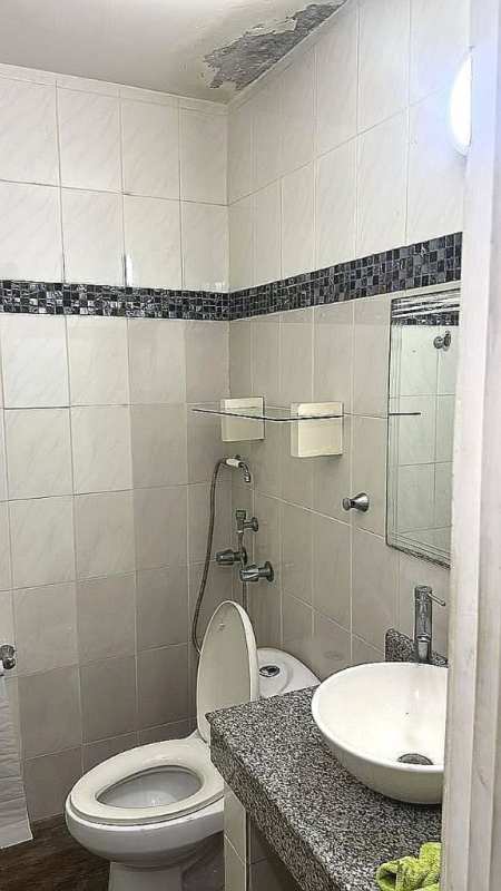 Modern bathroom with shower and sink PH La Loma Hato Pintado Panama apartment