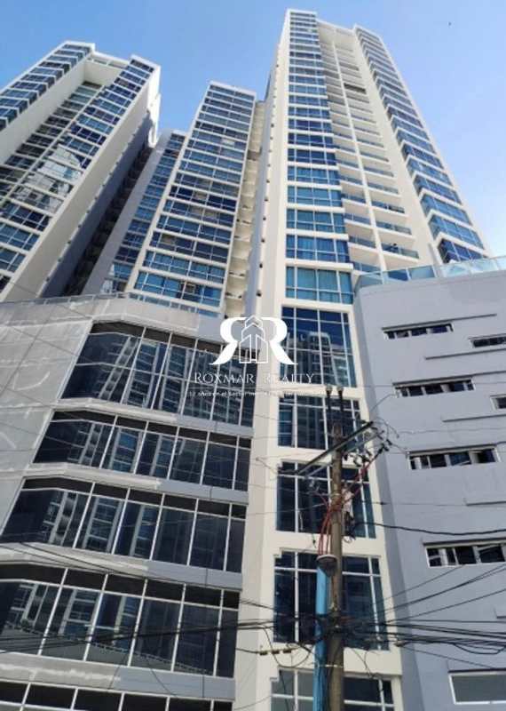 Modern condo tower PH Coral Towers with glass windows balconies in Panama City