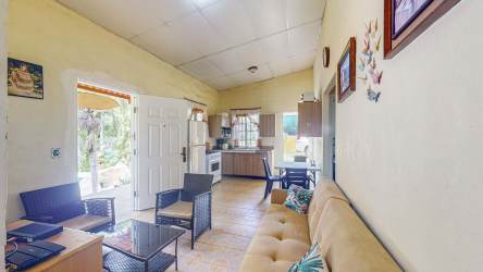 Kitchen area with granite countertops dining space Las Uvas for sale Hacienda La Florenciana Panama
