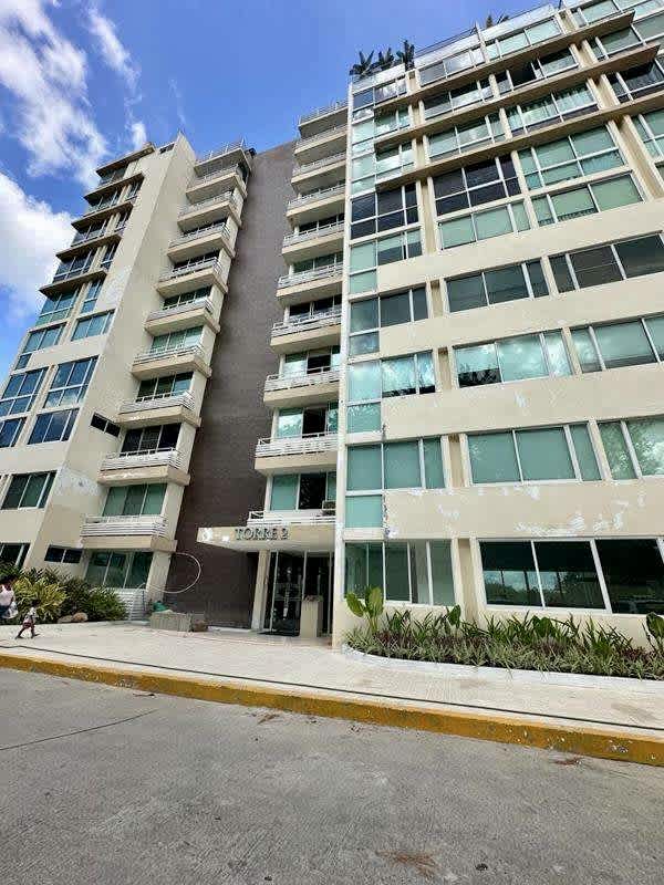 Exterior of Belview Towers modern residential buildings Panama City