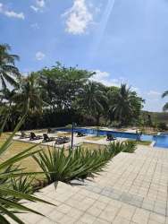 Bedroom with full bed, air conditioning and TV Playa Blanca Panama