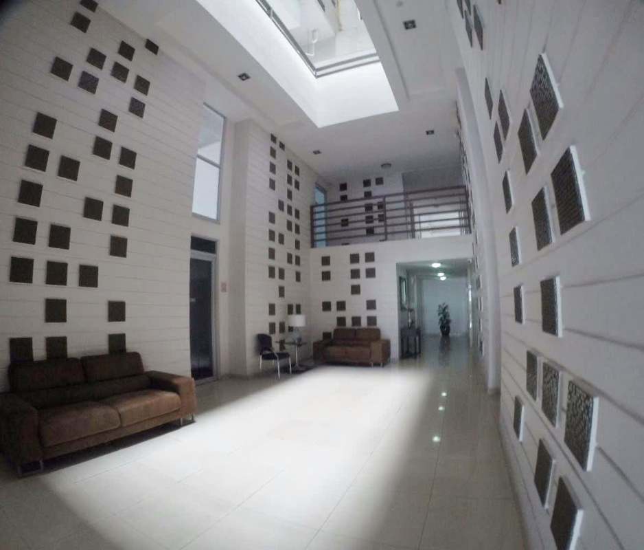 Modern apartment towers against blue sky PH Parque Lindo Panama