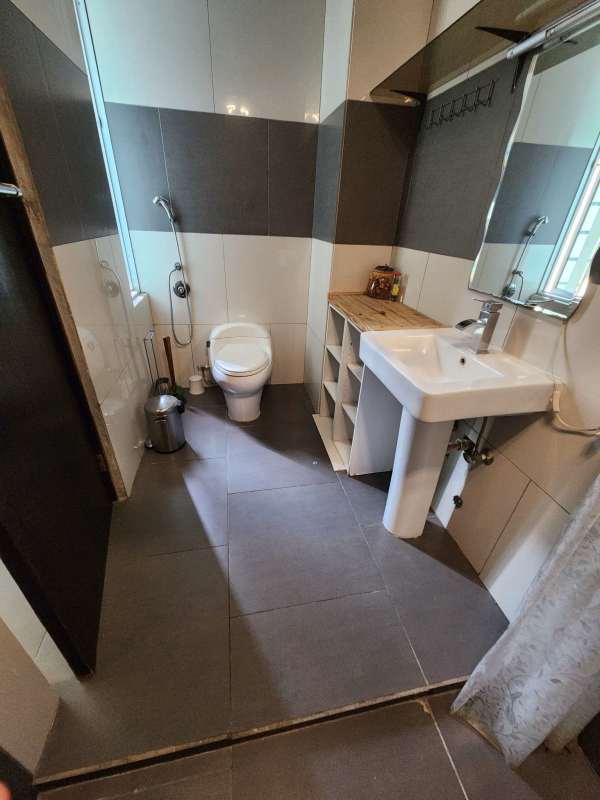 Open dining area with modern furniture connected to living room in PH Ocean View Punta Paitilla Panama.