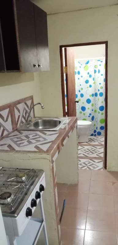 Studio room with curtain window and ceramic tiled floors in Pedregal Panama
