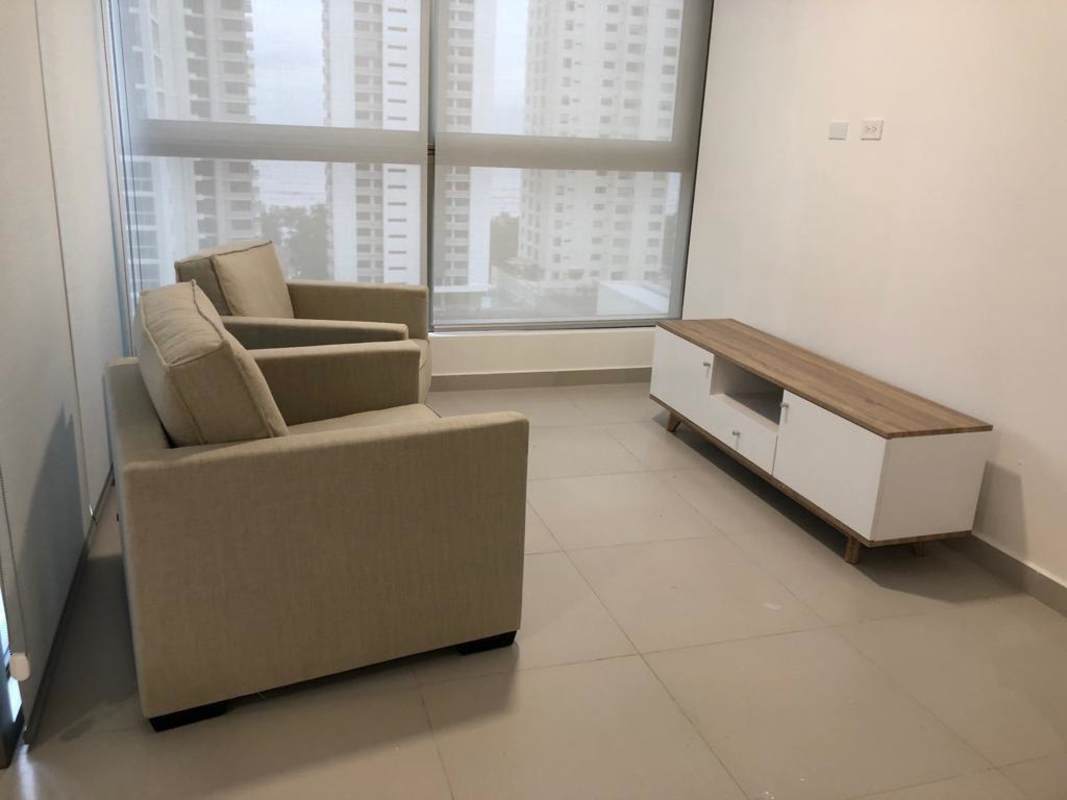 Second bedroom with closet and city view Costa del Este rental Panama