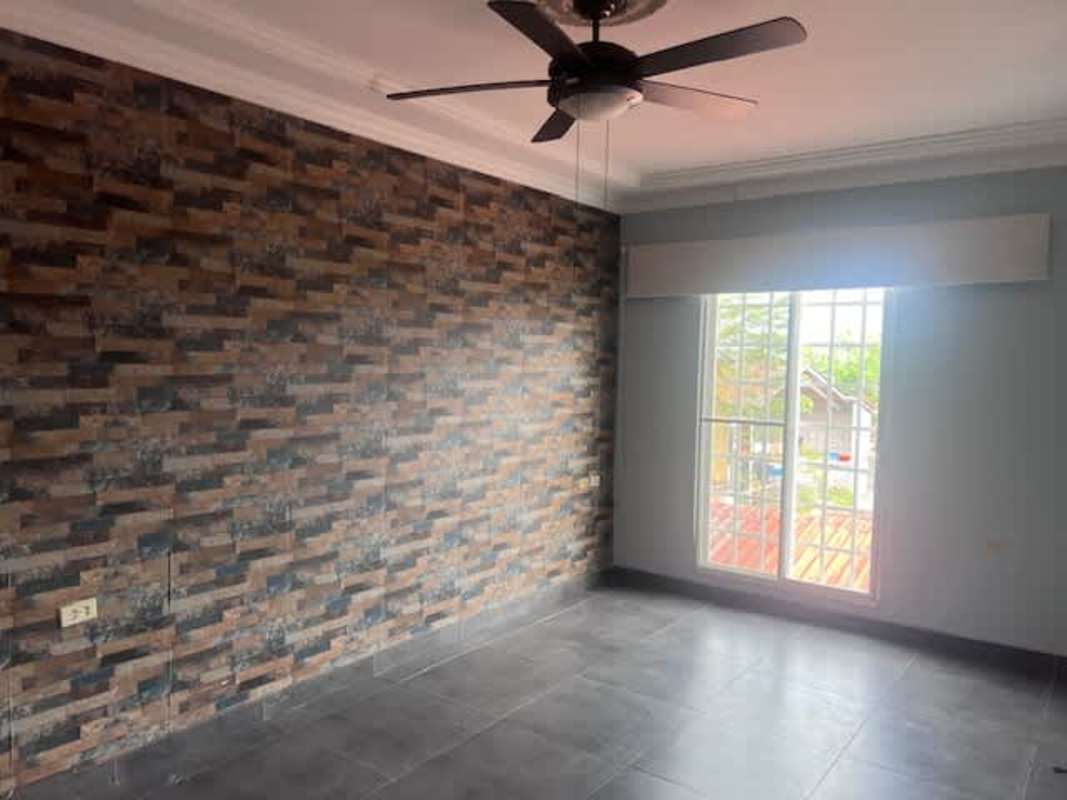 Open spacious living area with tile floors, neutral design, Villa Zaita Panama home for sale