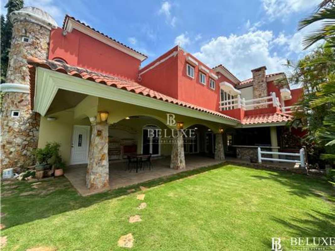 Bright living area with large windows, recessed lighting, AC, in luxurious house Altos del Golf Panama City