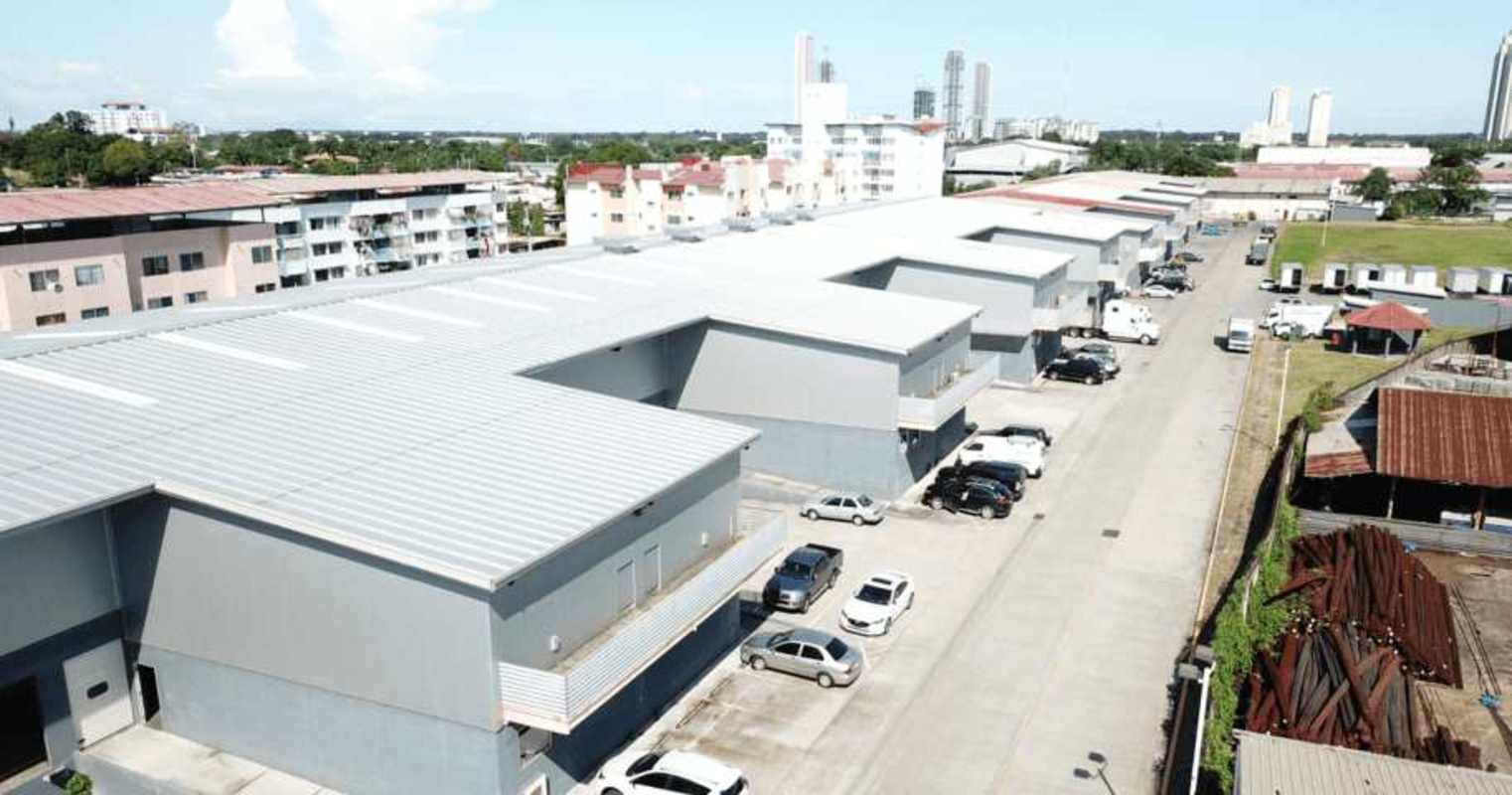 Gate entrance of moderno industrial logistics center in Llano Bonito Panama City